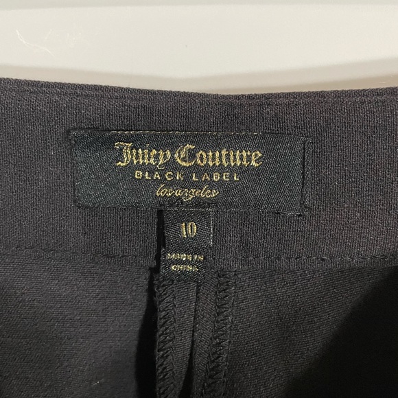 NWT Juicy Couture Black Label Pitch Black HW Ankle Cuffed Suiting Pant, Size 10 - Picture 7 of 10
